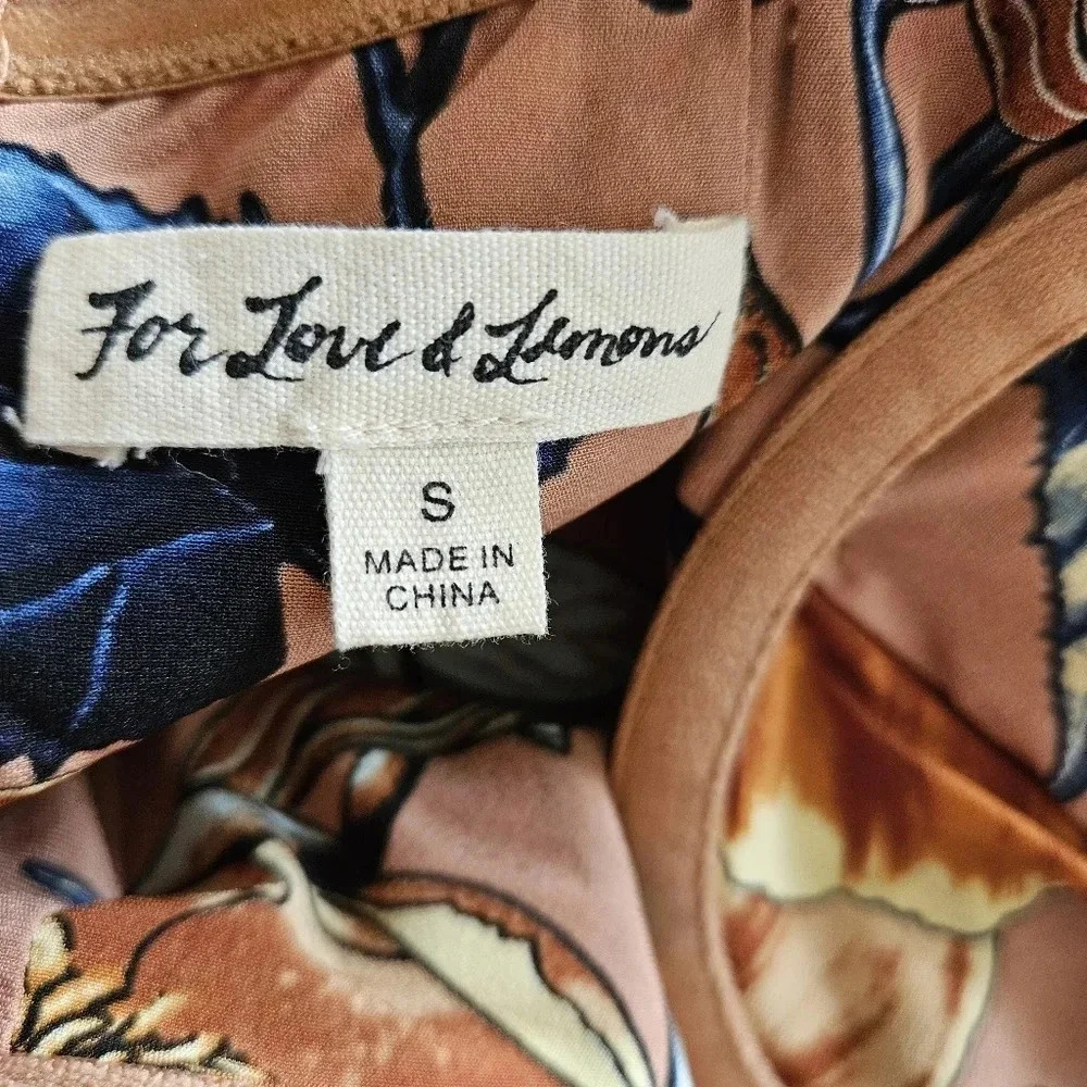 For Love And Lemons Flamenco Strapless Corset Floral Mini Dress Size Small. - Picture 15 of 16